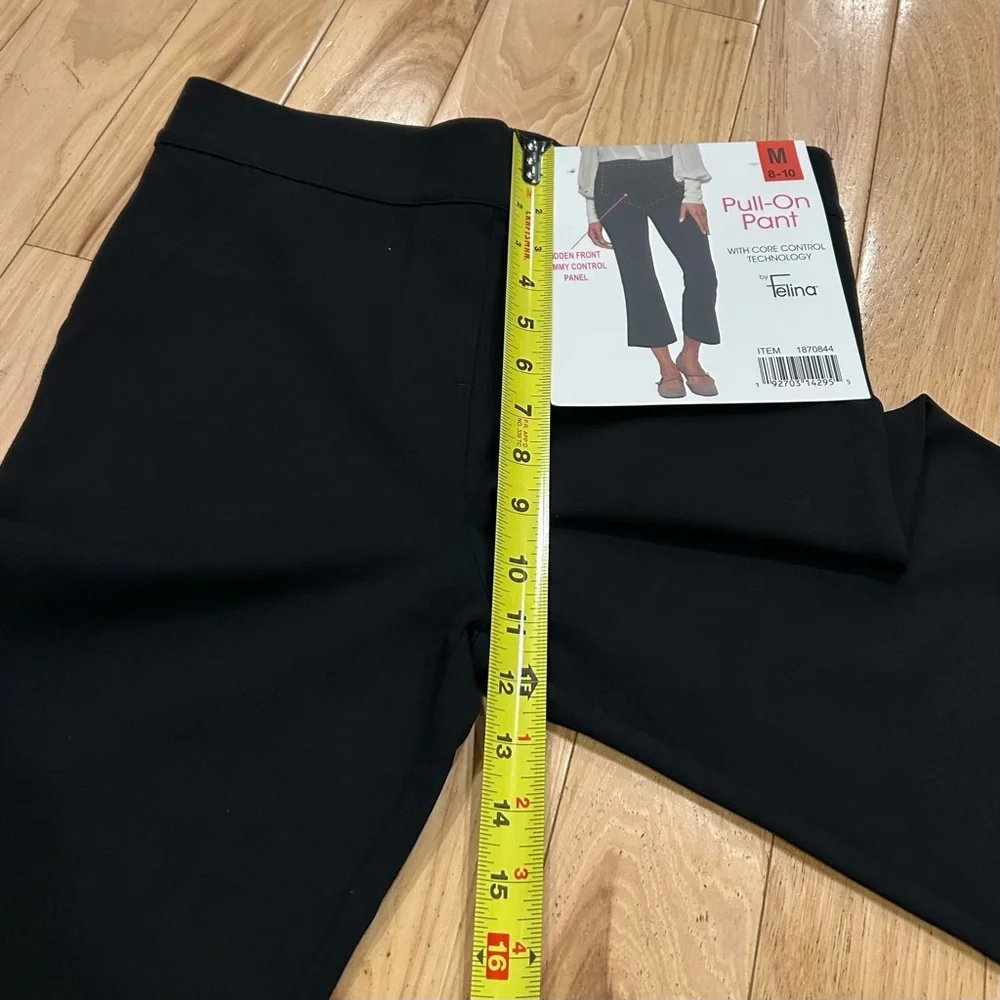NWT Felina Black Pull On Casual Dress Pants w/ Tummy Control Panel - Size Medium - Picture 9 of 10